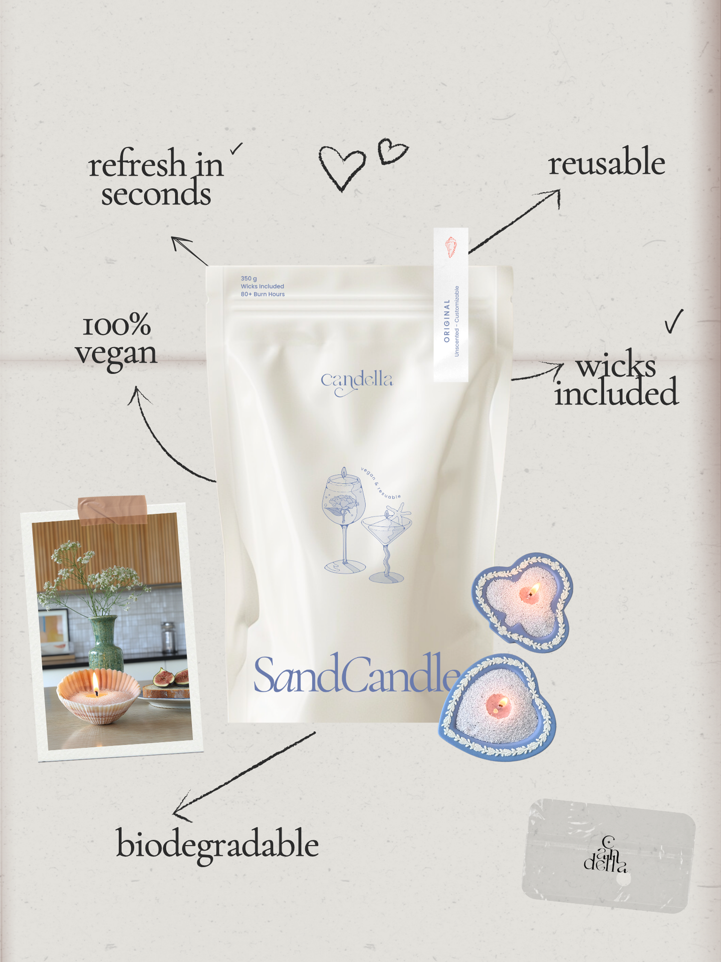 Sand Candles - Garden Picnic: Discovery - 100g