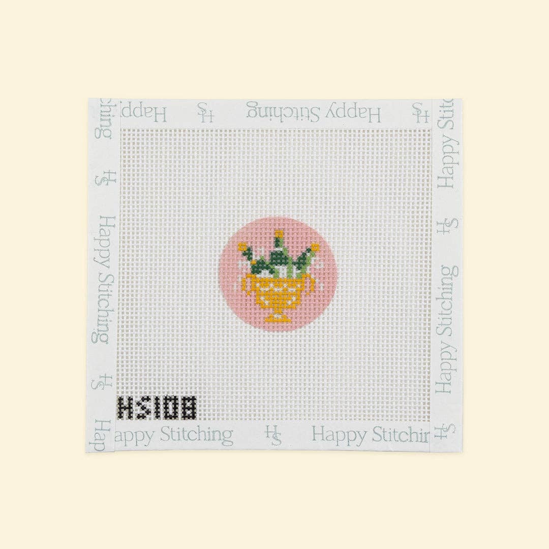 Bubbly Bliss Key Fob Kit: All-In-One, Self Finishing Needlepoint Kit