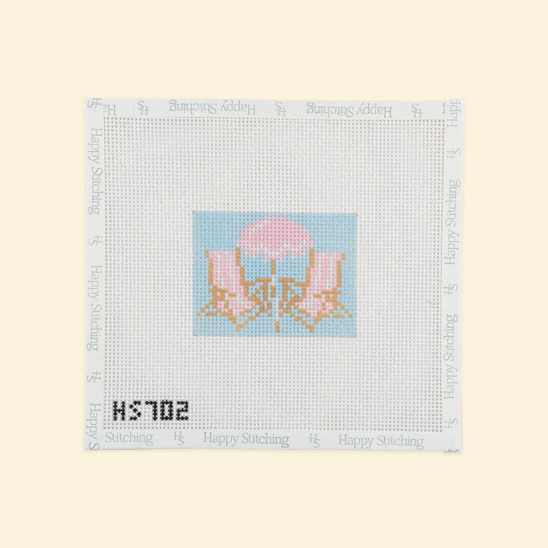 Beach Bliss Luggage Tag Kit: All-In-One, Self Finishing Needlepoint Kit