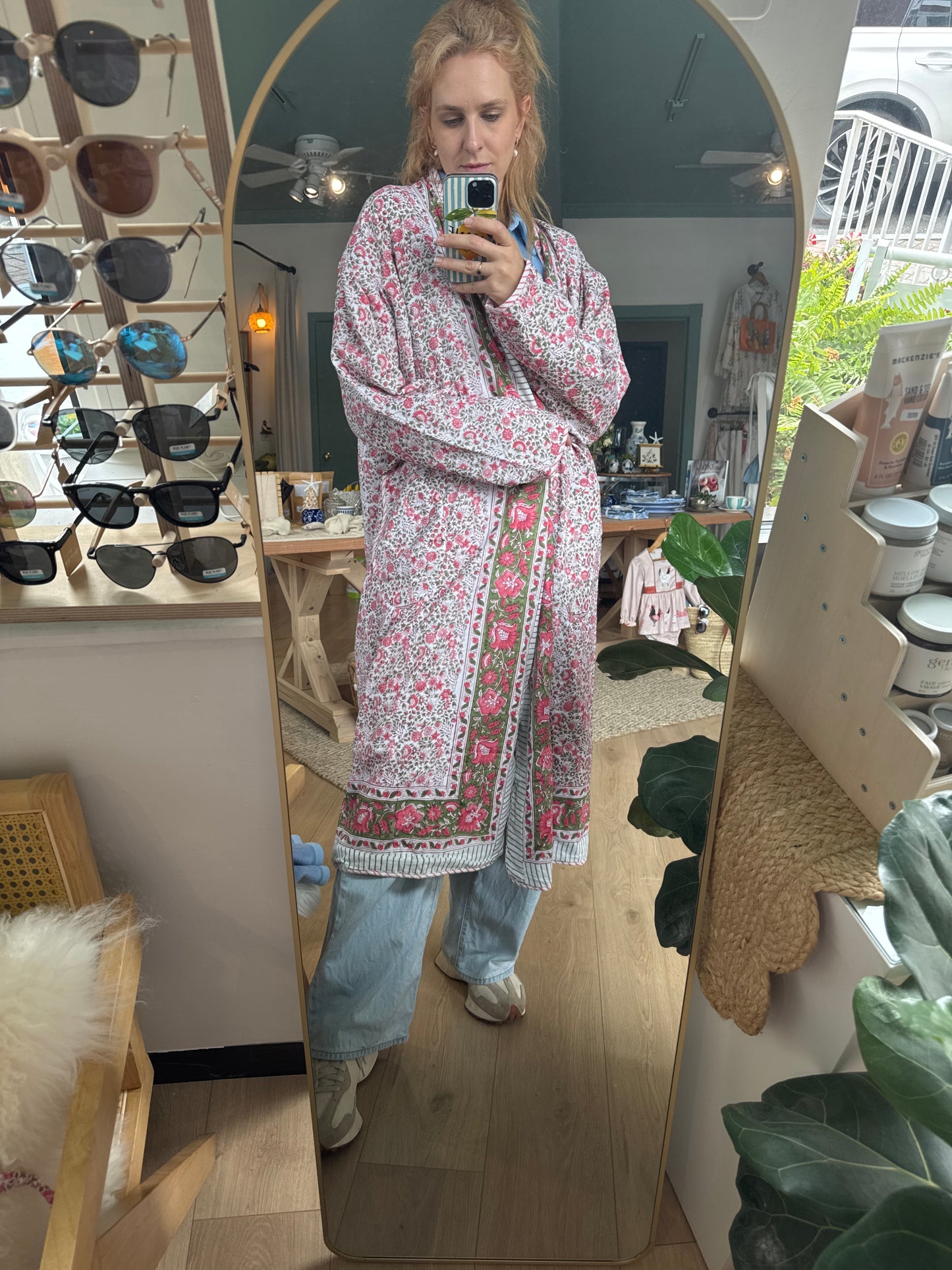 Women's Quilted Robes Hand Block Printed