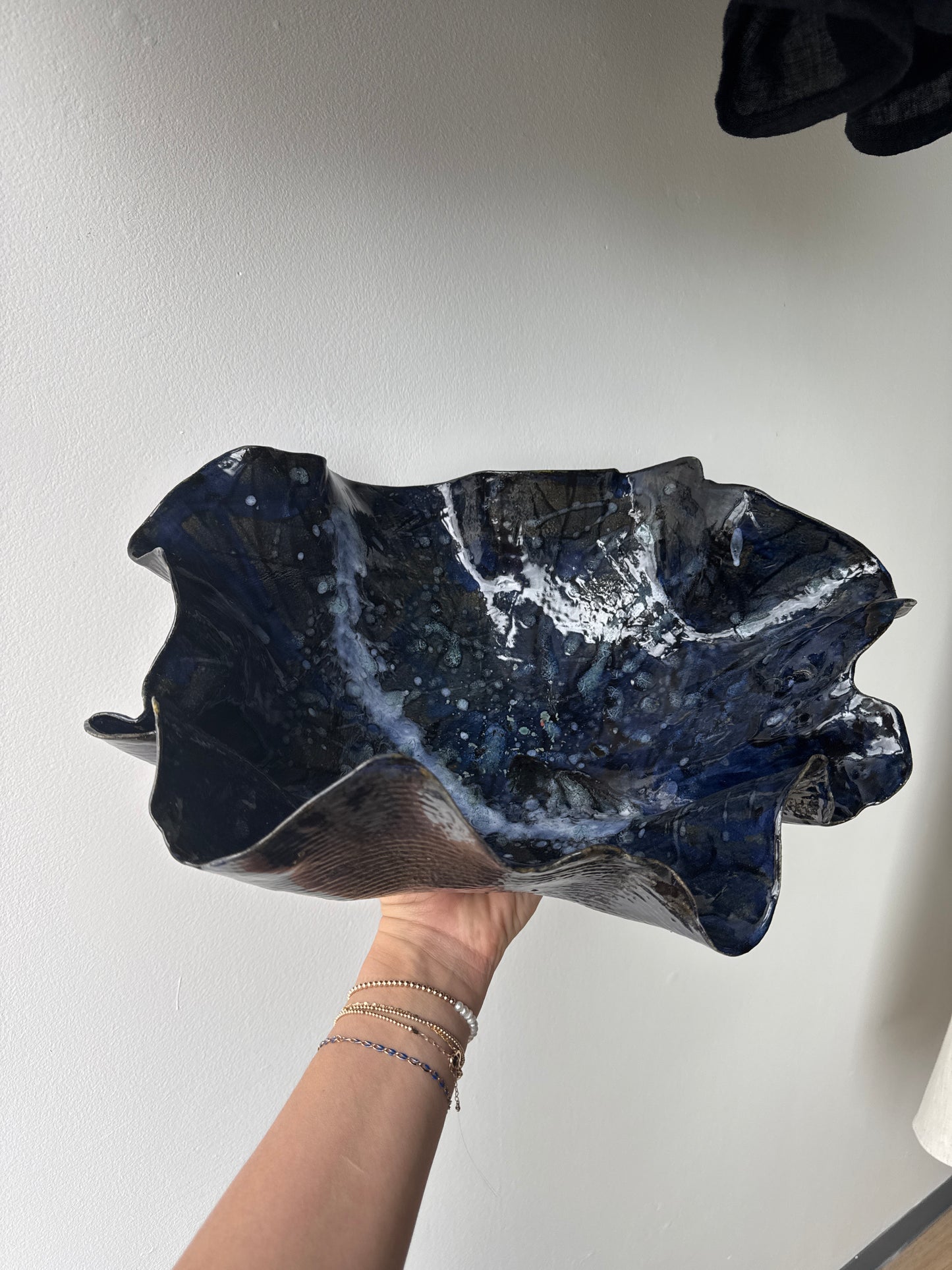 Vintage abstract cermemic large bowl