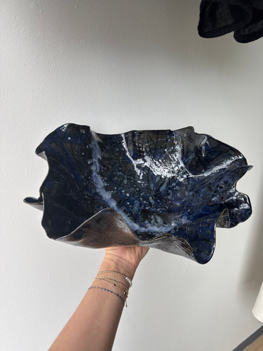 Vintage abstract cermemic large bowl