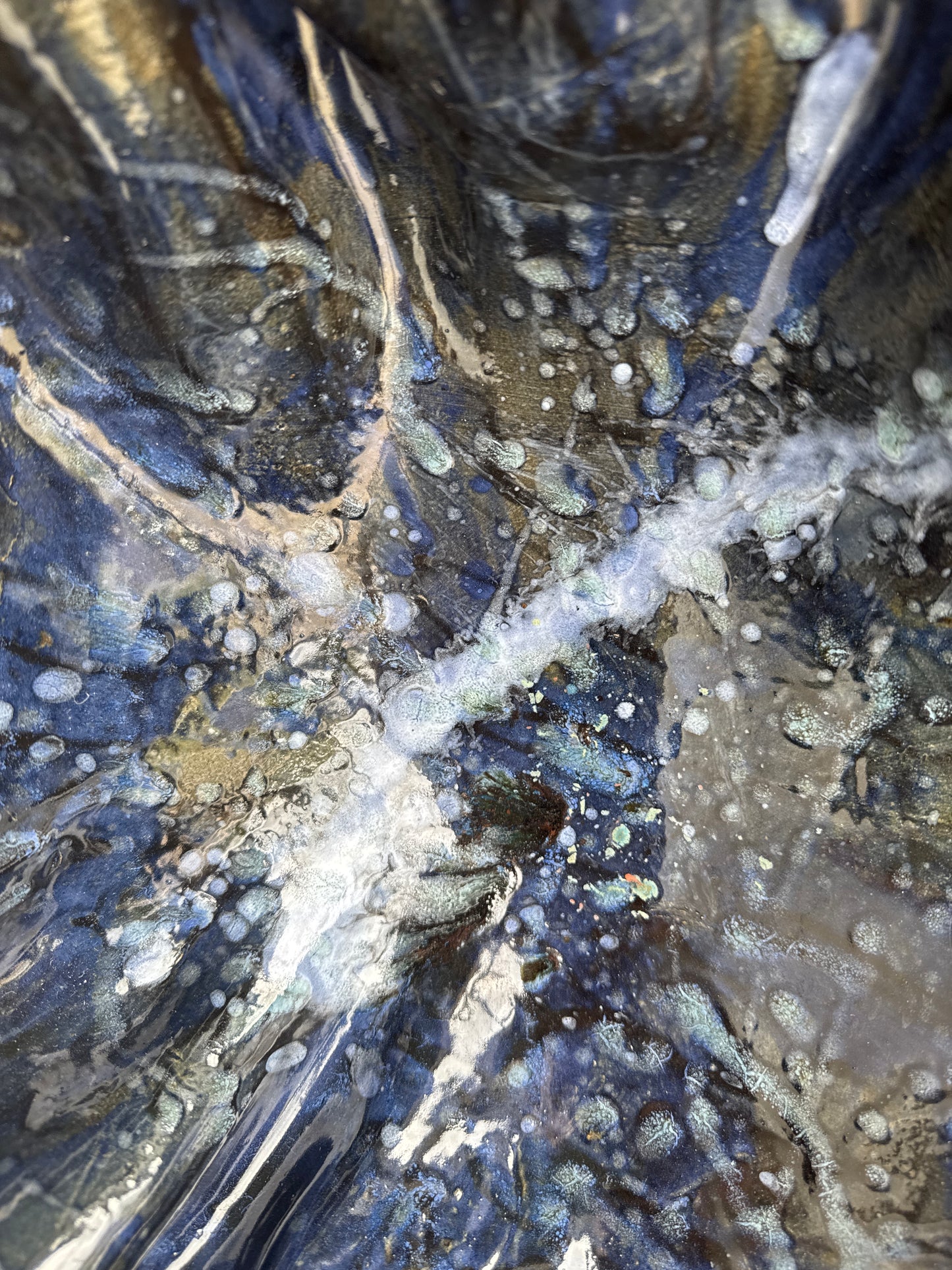 Vintage abstract cermemic large bowl