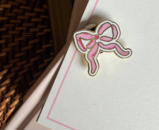 pink bow needle minder for needlepoint & embroidery