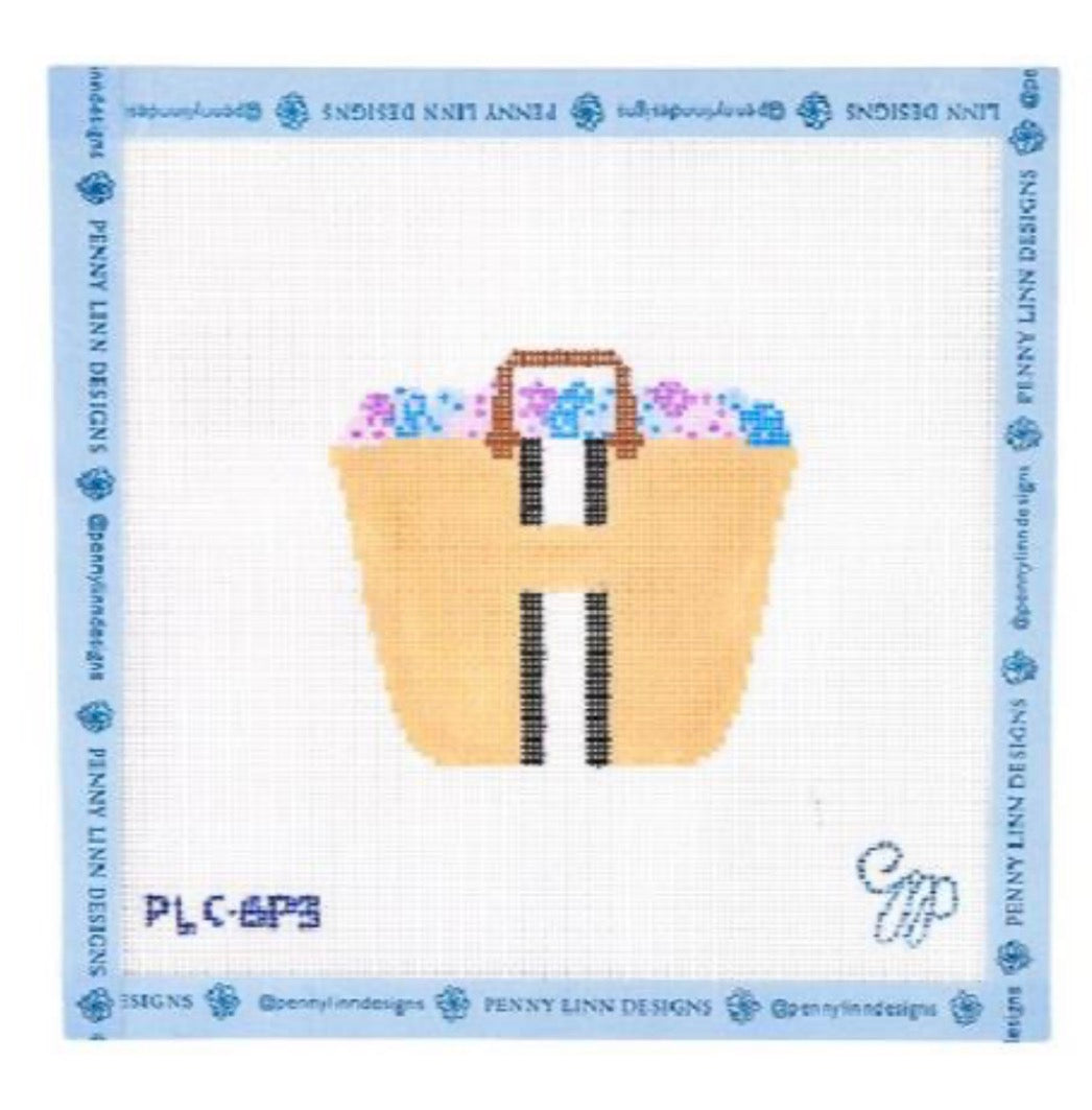 Hydrangea basket, canvas