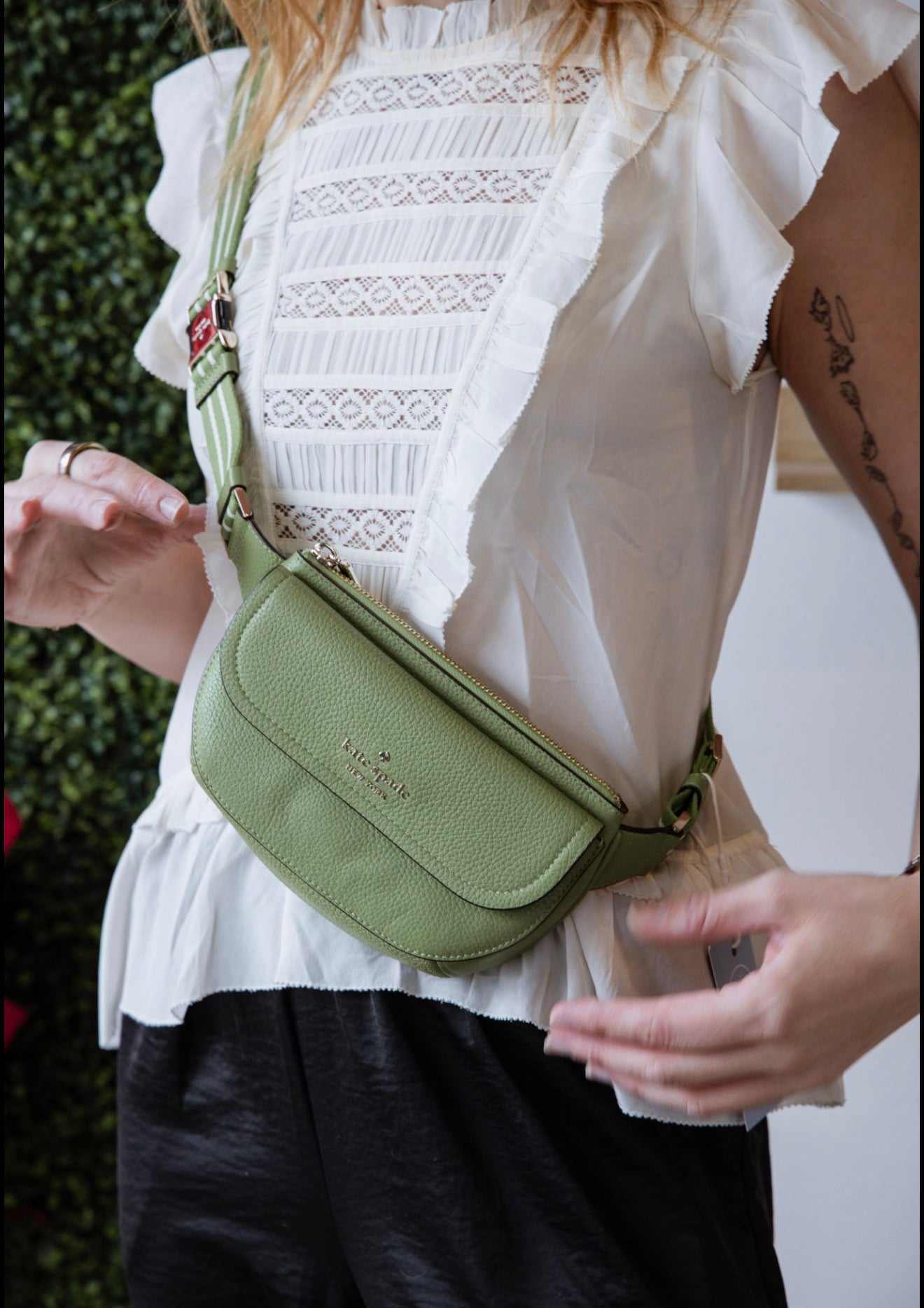 PL Kate Spade Green Belt Bag