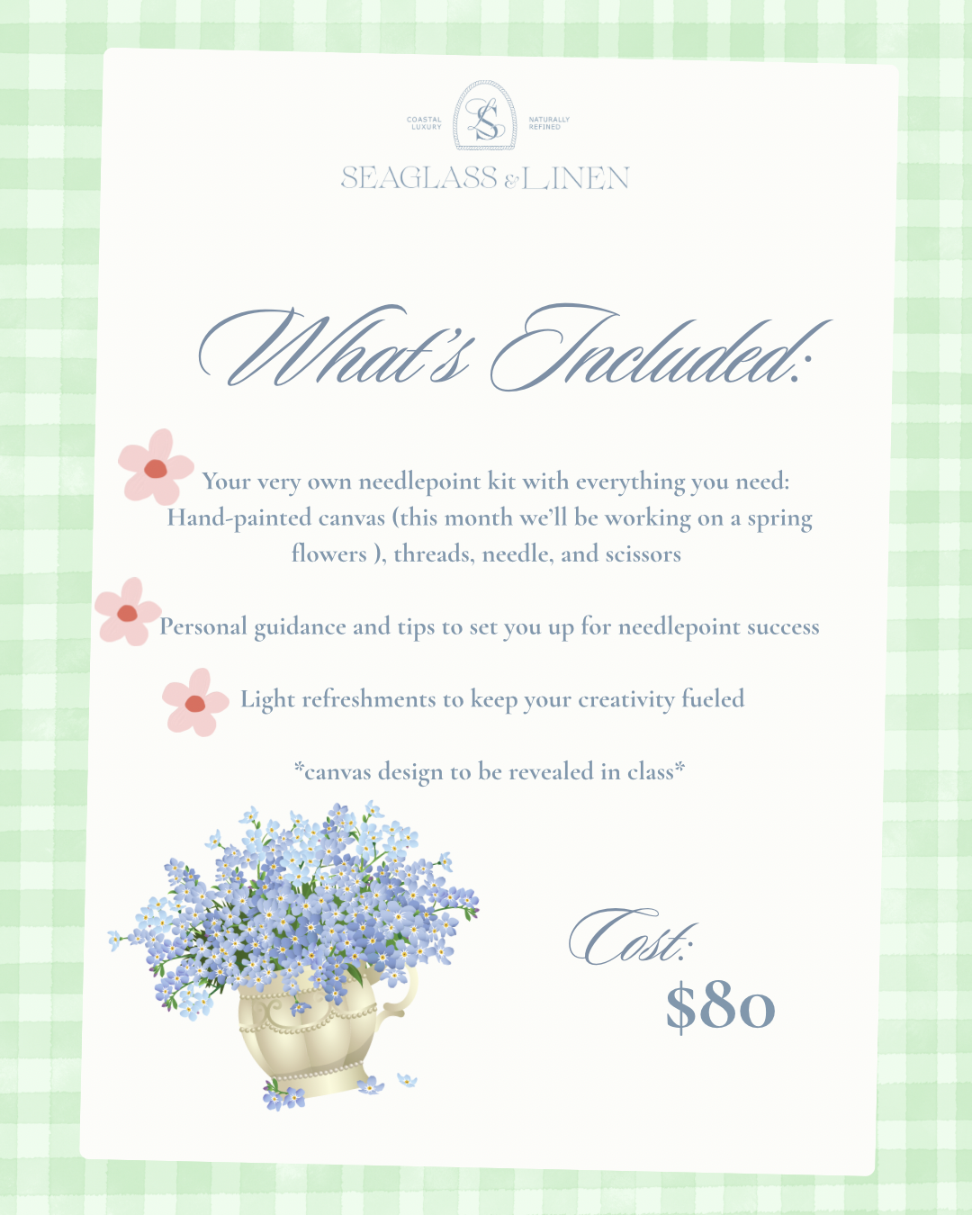 Beginners Needlepoint Class February 28