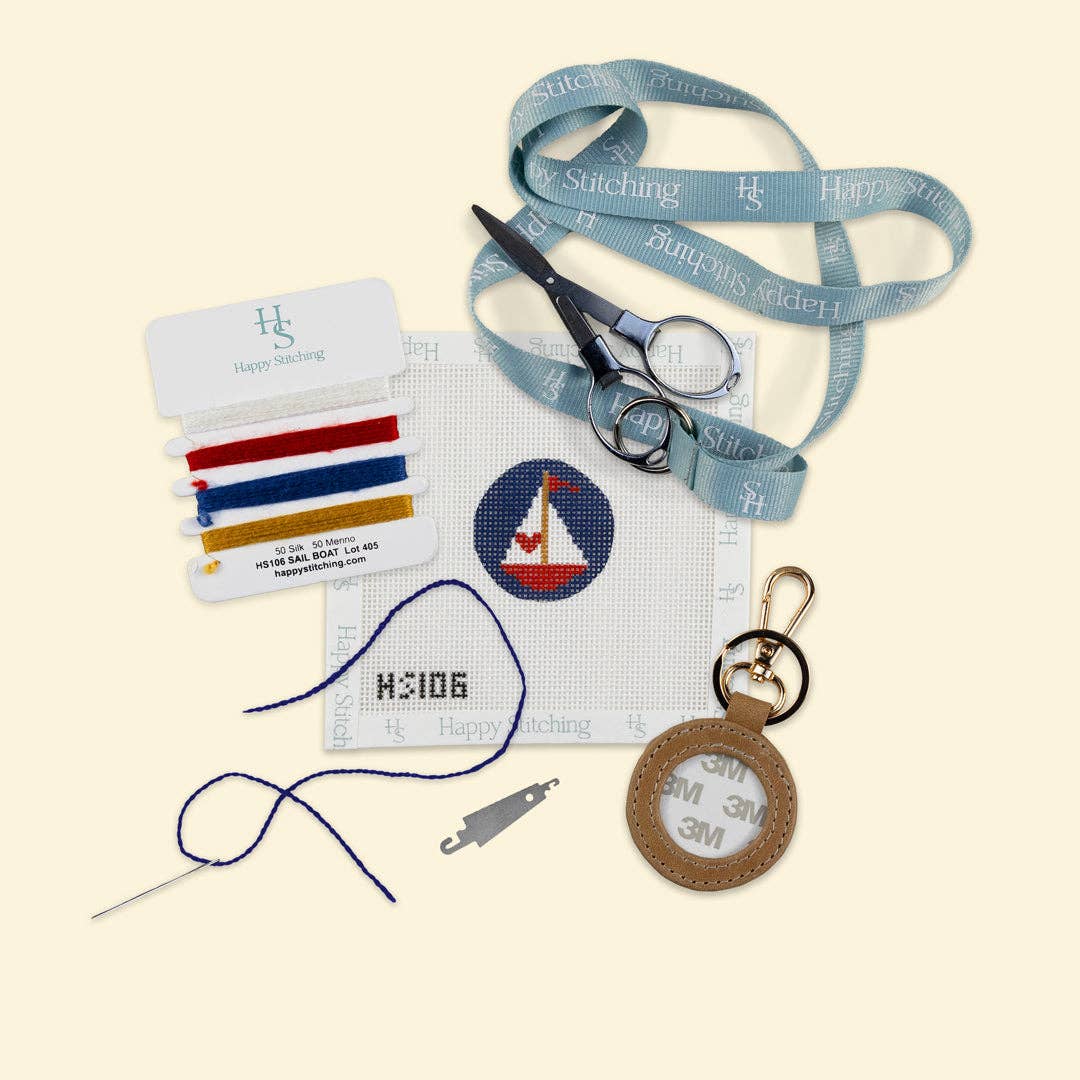 Love Boat Key Fob Kit: All-In-One, Self Finishing Needlepoint Kit