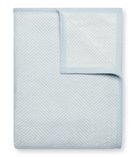 Harborview Herringbone Sky Blanket: Midi