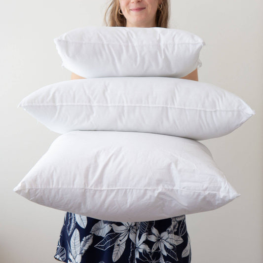 Down Alternative Pillow Inserts - Made in Massachusetts: Plush poly fill made in the usa