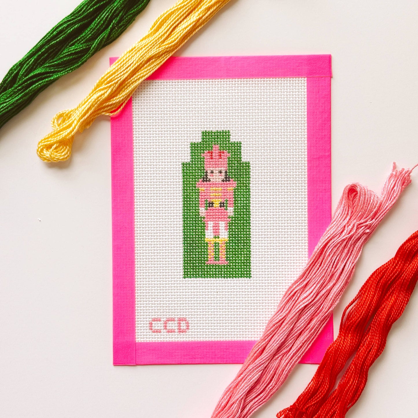 Hand Painted Nutcracker 4” Needlepoint Canvas 13 Mesh