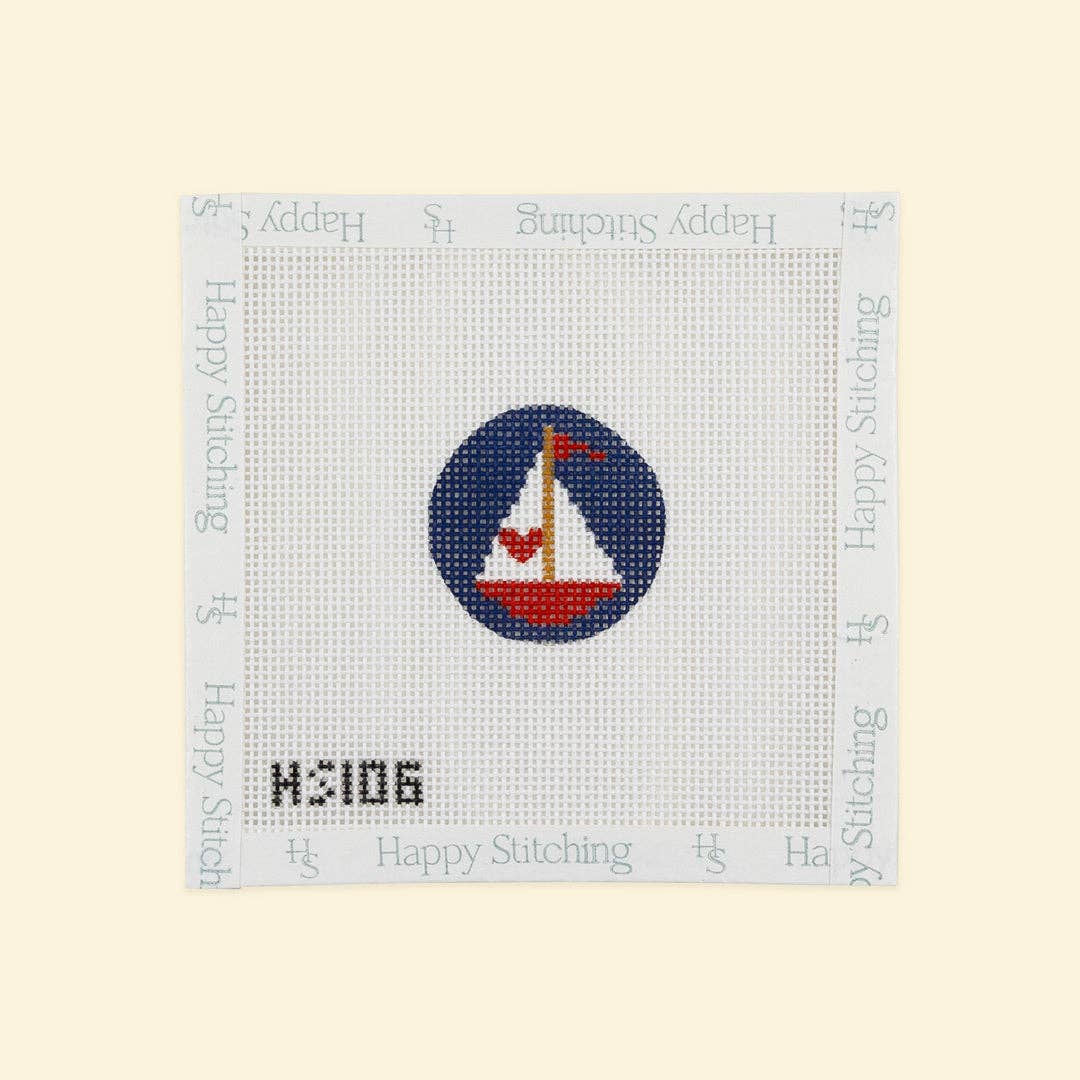 Love Boat Key Fob Kit: All-In-One, Self Finishing Needlepoint Kit