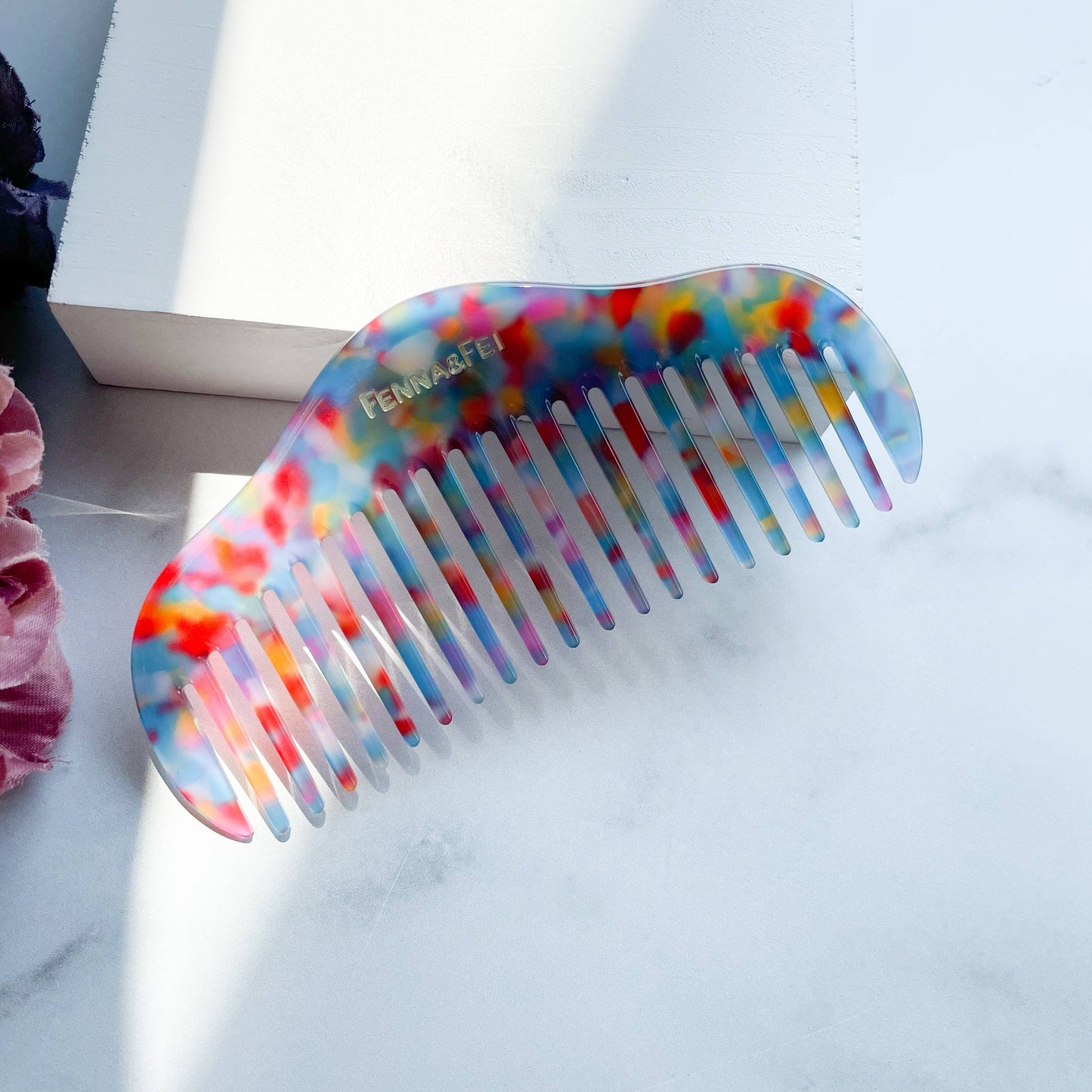 RuYi Comb Collection Acetate Resin Comb: Rainbow