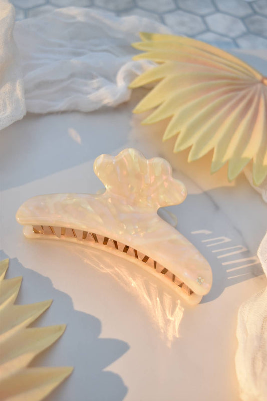 Swan French Claw in Opal