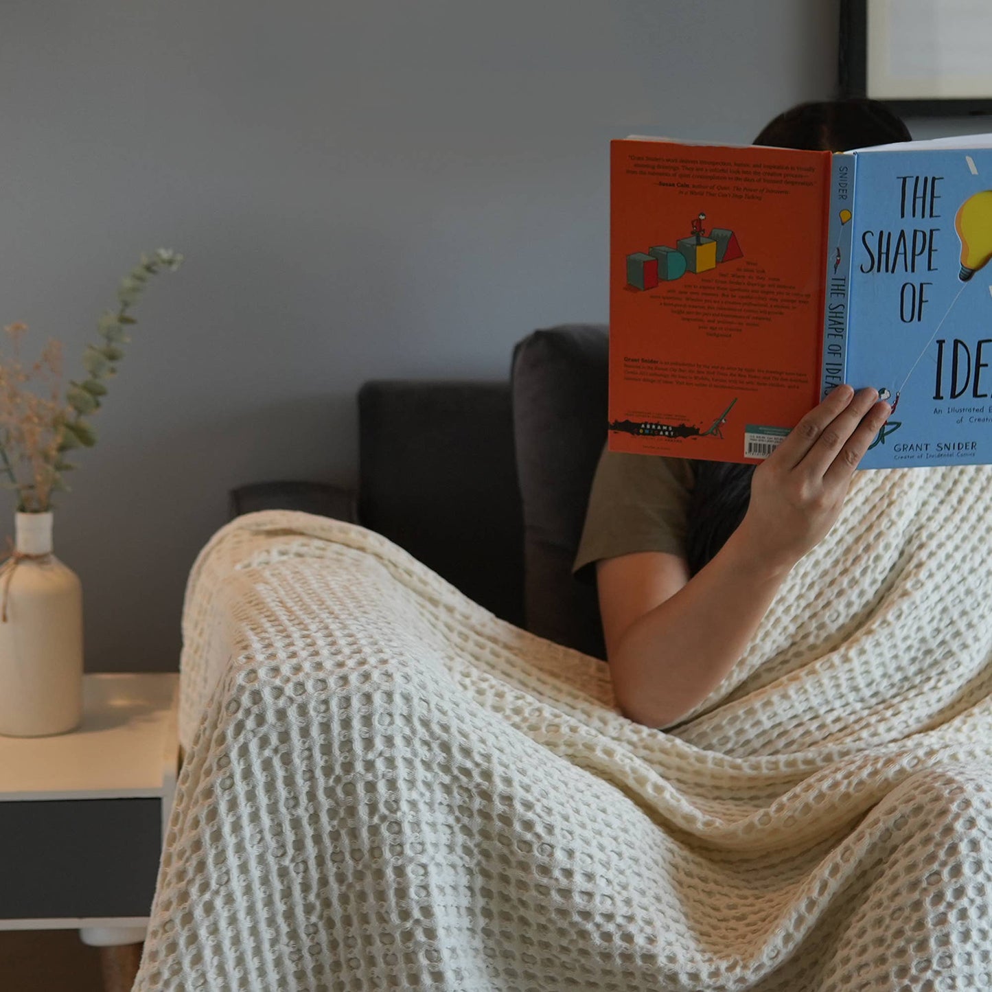 Waffle Weave 100% Cotton Throw,