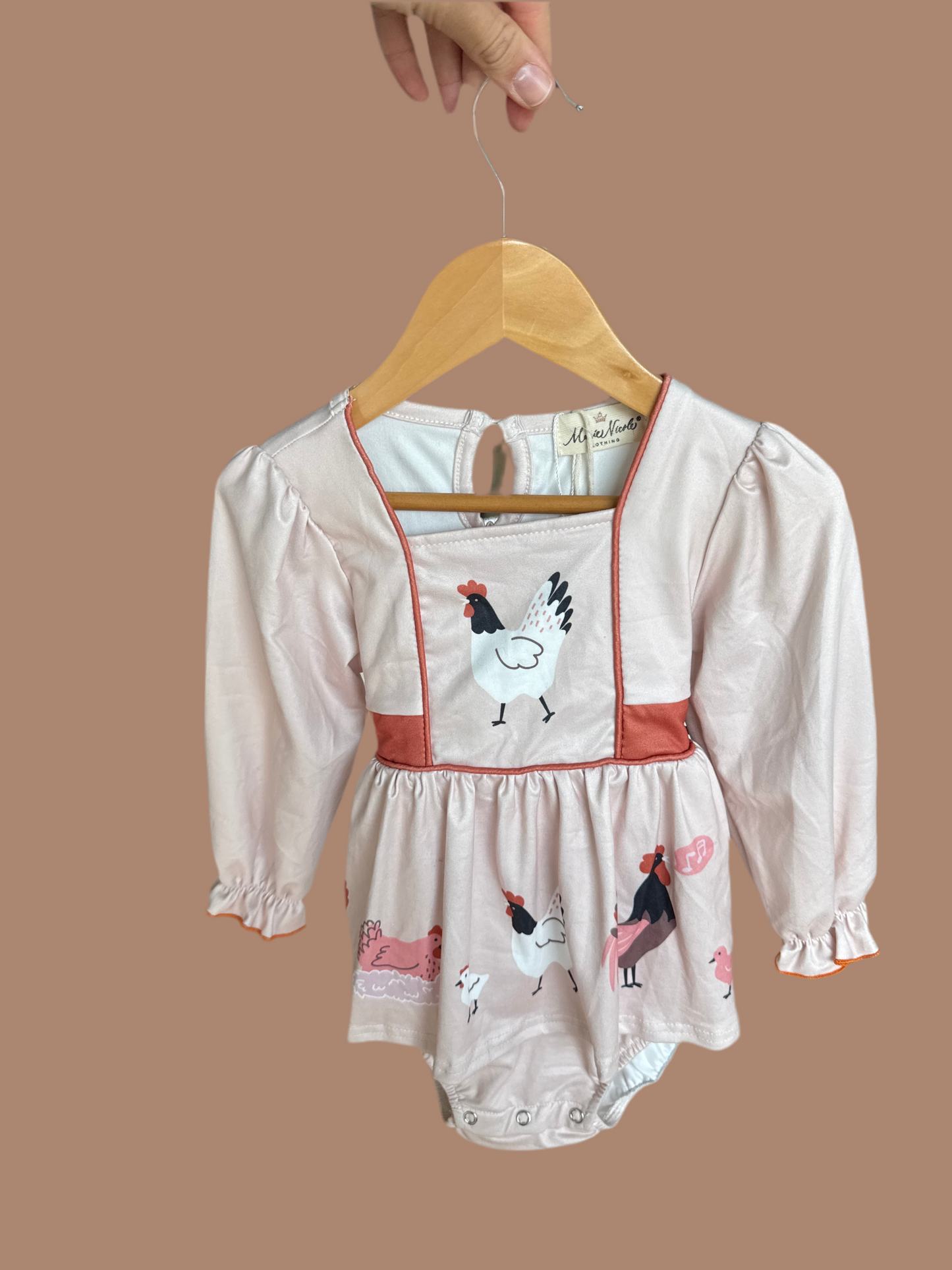 NWT Marie Nicole chicken dress 18-24M