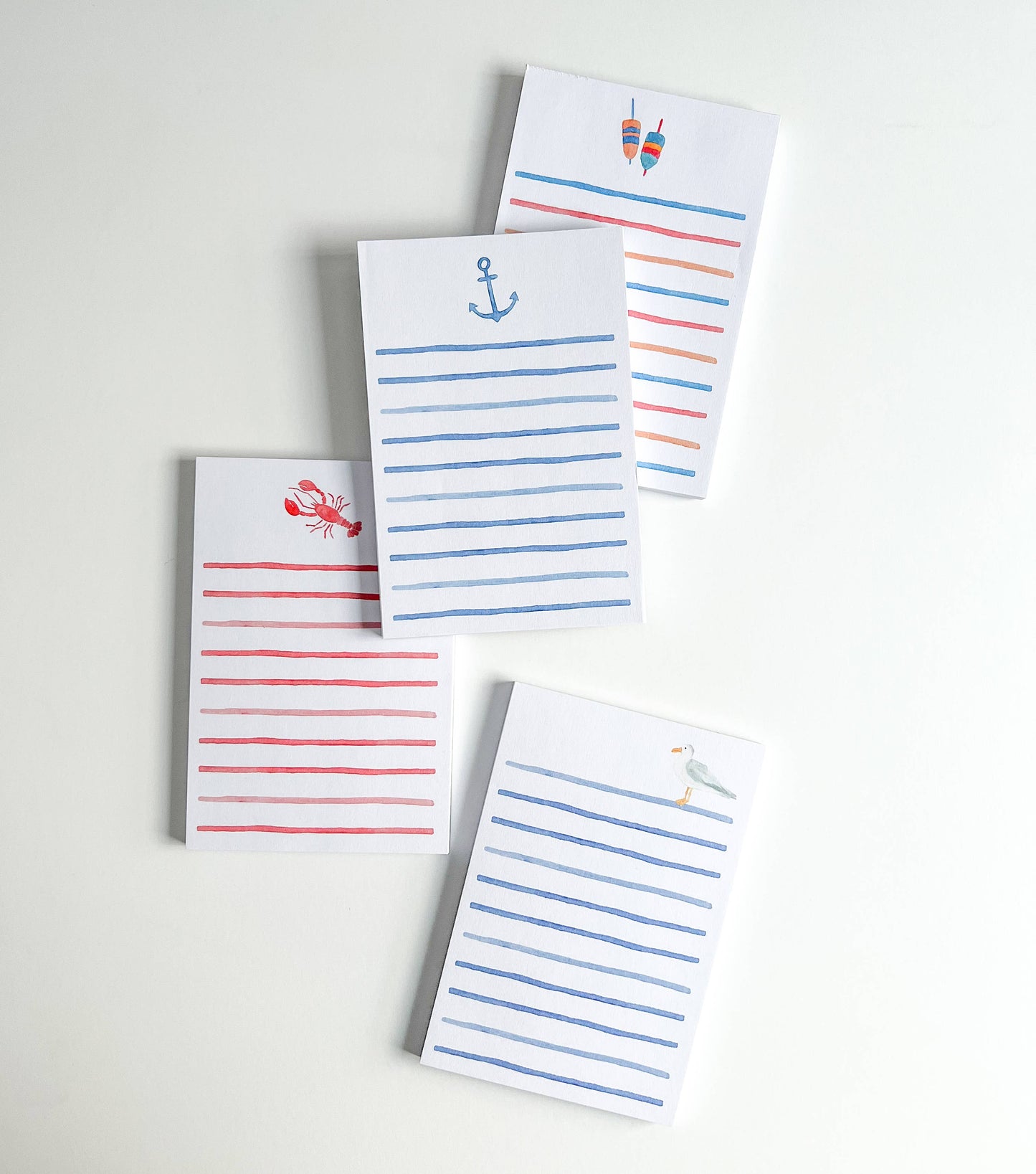 Watercolor Lobster Notepad | Coastal Watercolor Notepad