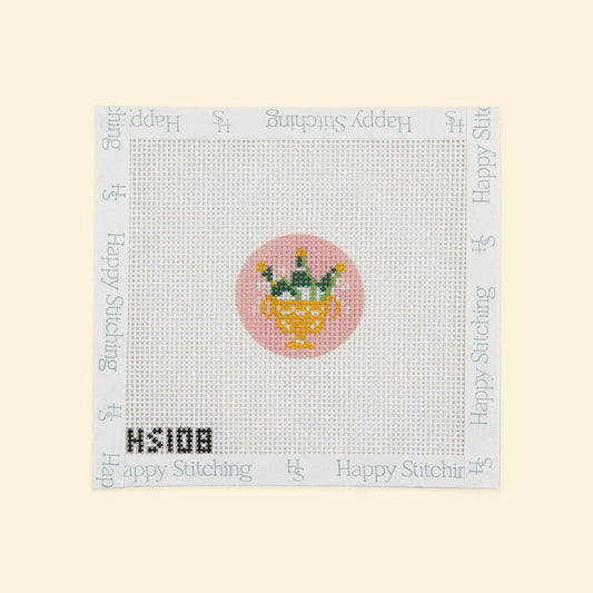Bubbly Bliss Key Fob Kit: All-In-One, Self Finishing Needlepoint Kit