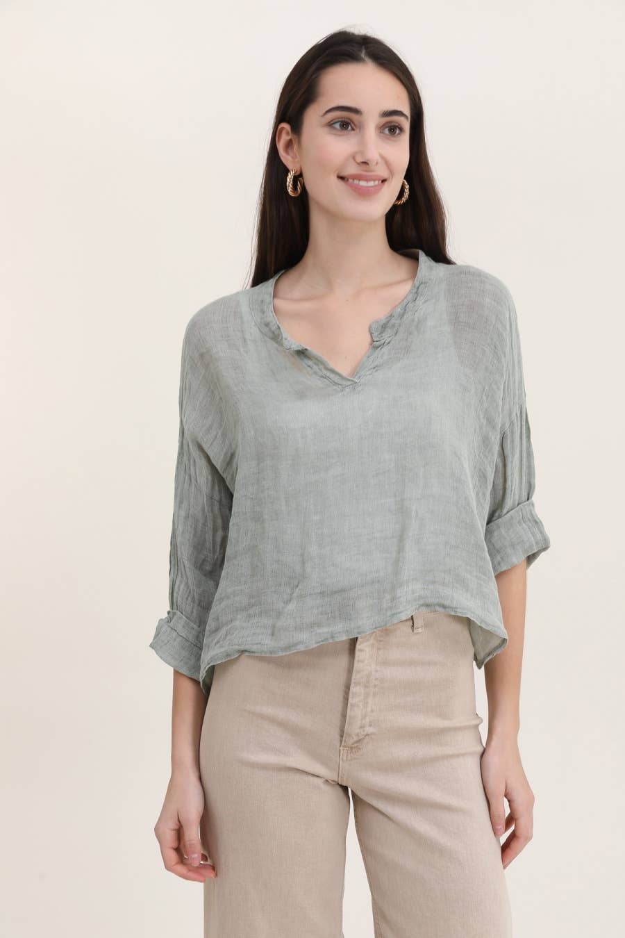 Midnight Muse Linen Gauze Top