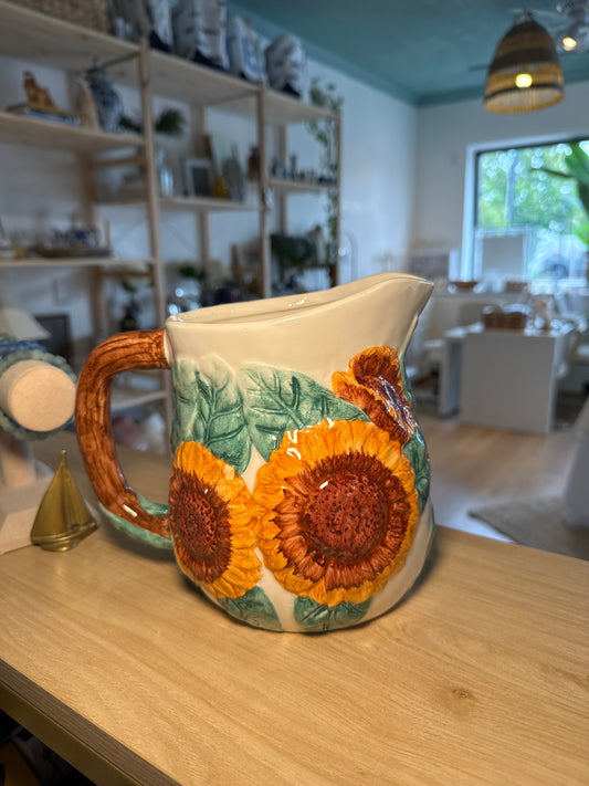 Vintage Sunflower pitcher