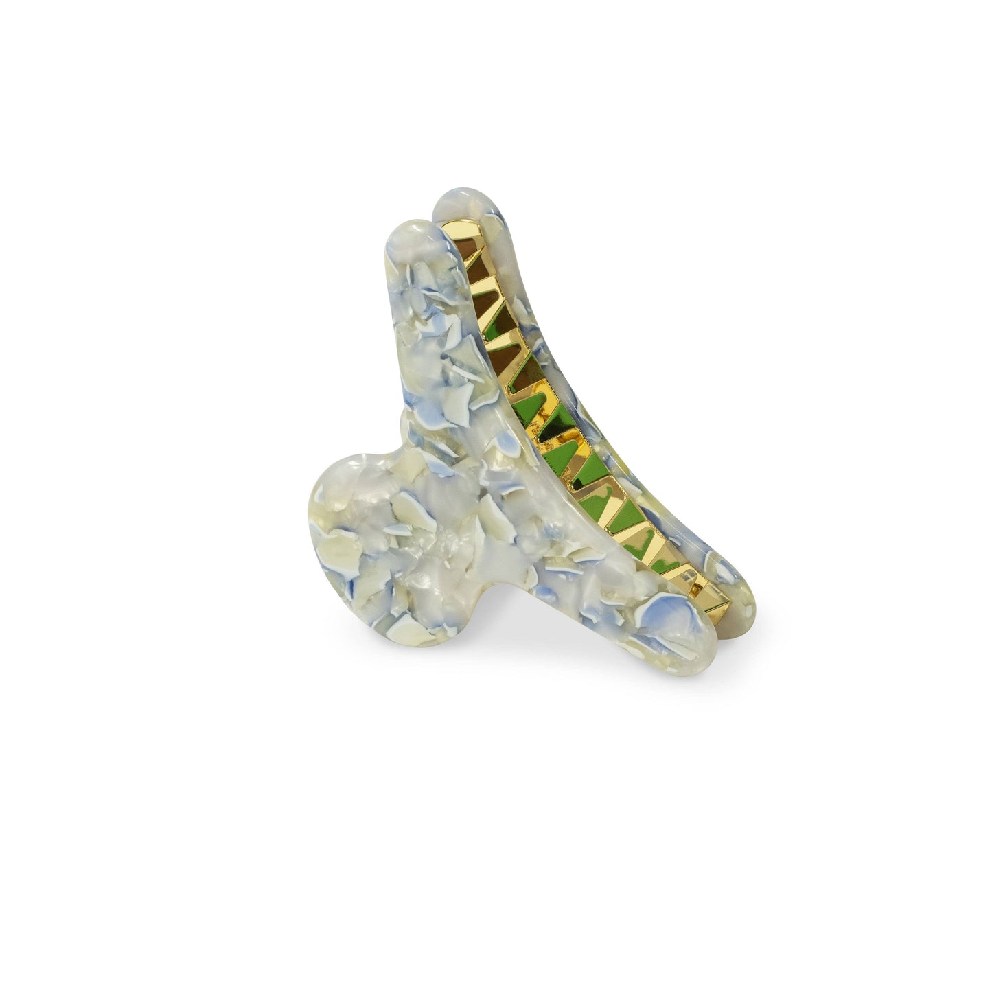 French Claw in Ajisai | Ivory Blue Acetate Claw