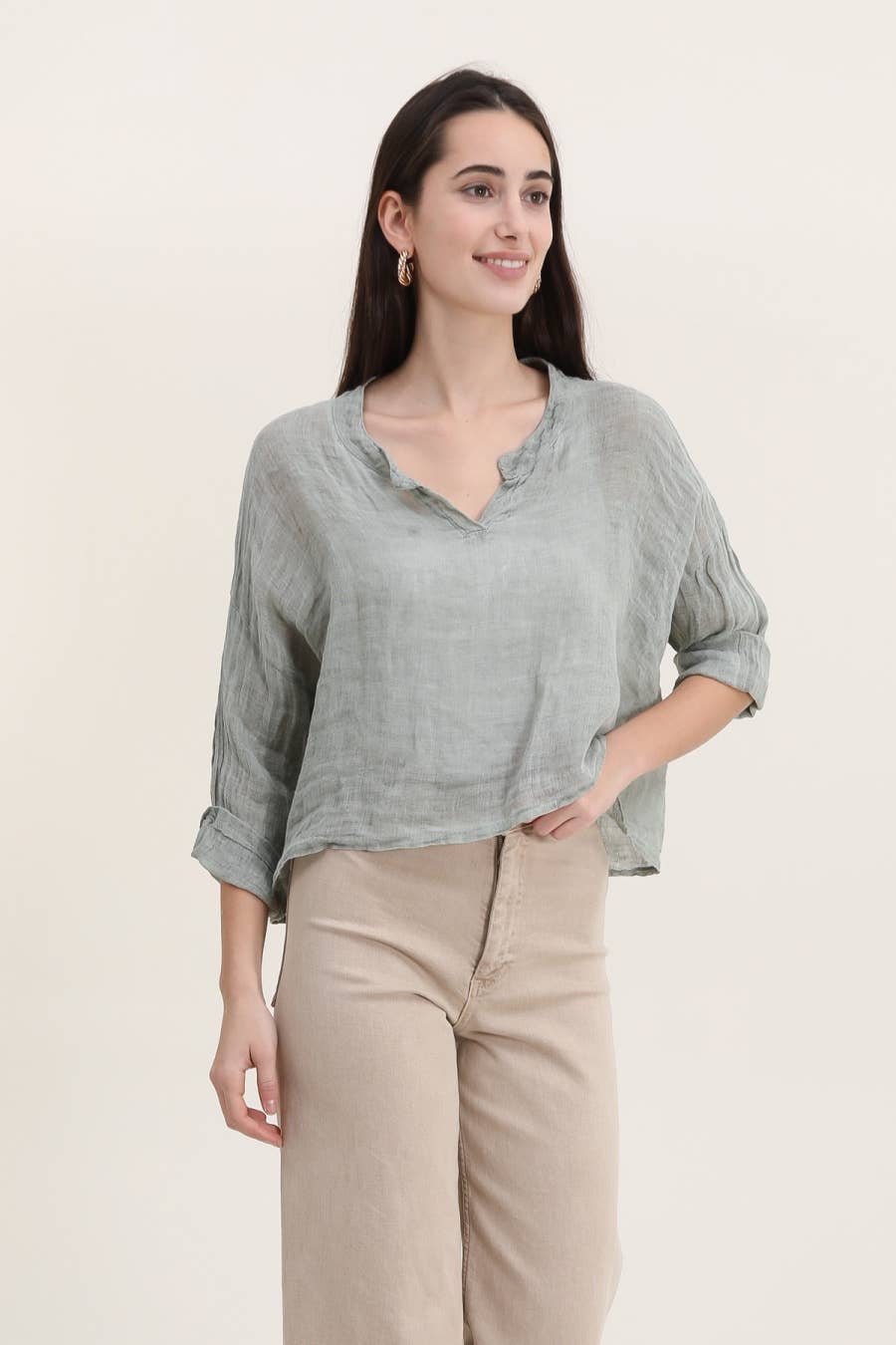 Midnight Muse Linen Gauze Top