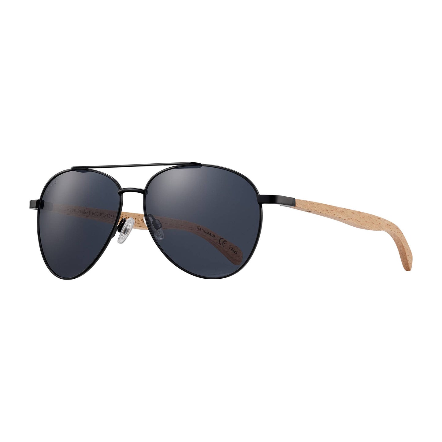 Amador - Matte Onyx / Beechwood + Smoke Polarized Lens