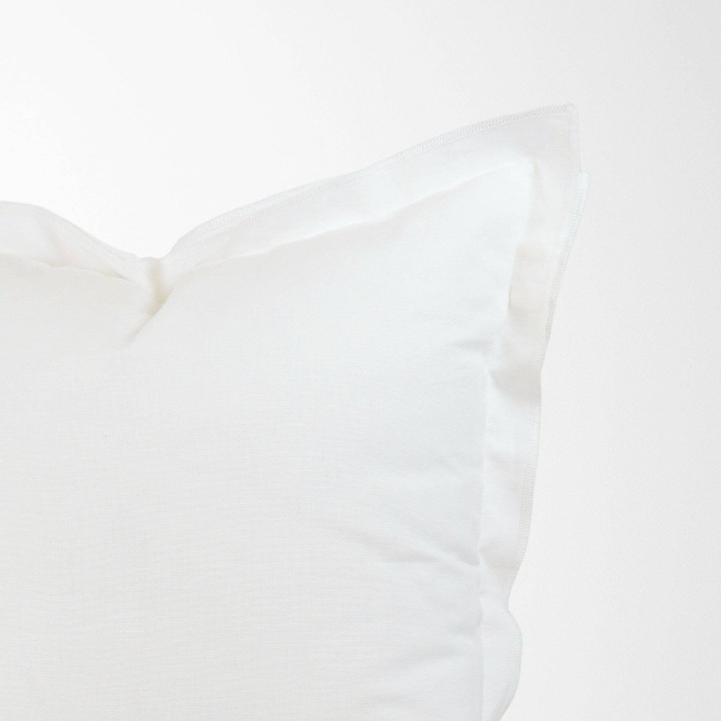 Leah Linen Pillow Cover – Soft, Breathable, Home Decor: White / 20x20