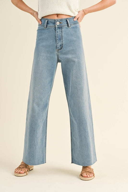 Wide leg Denim Pants
