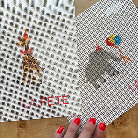 13/Party Animals - Elephant Needlepoint Canvas