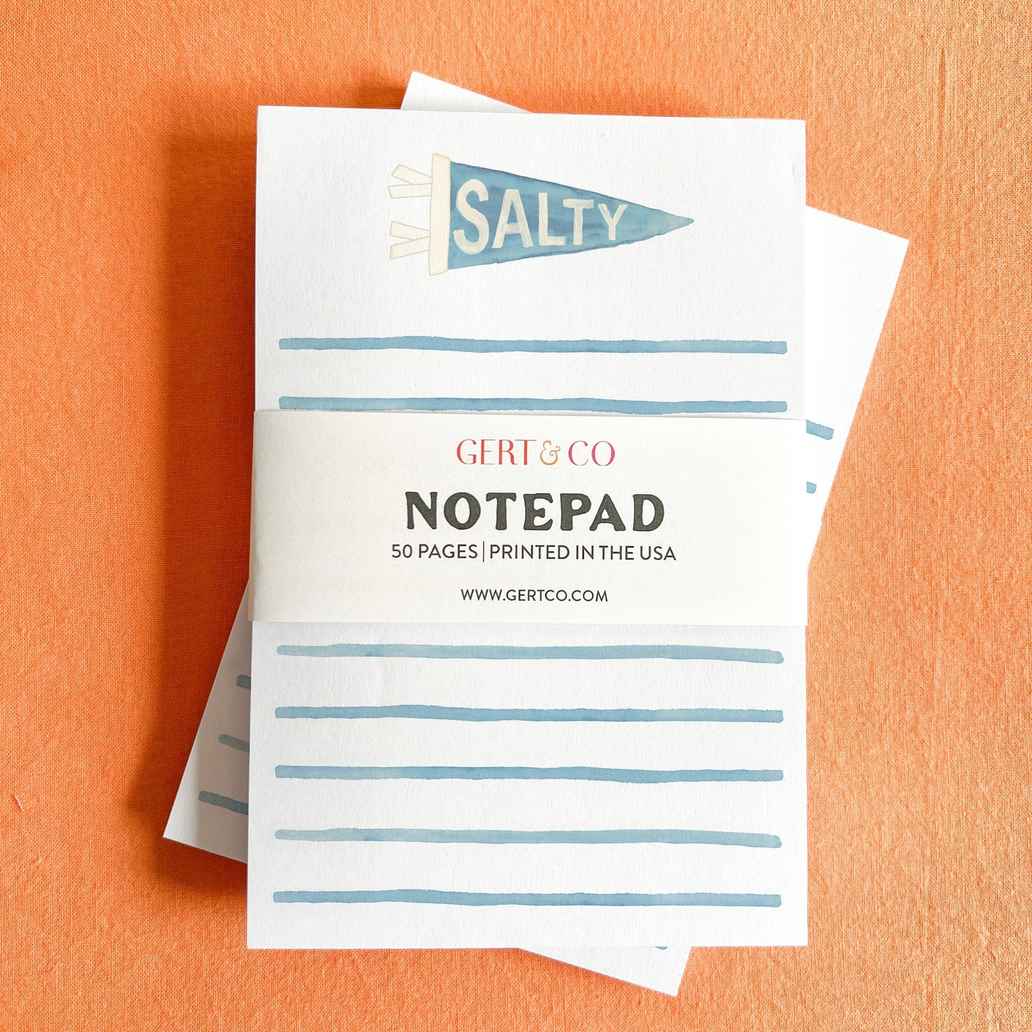Salty Pennant Coastal Notepad | 4"x6" Coastal Notepad