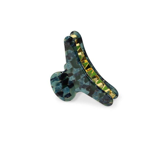French Claw in Cerulean | Deep Blue Teal Acetate Claw