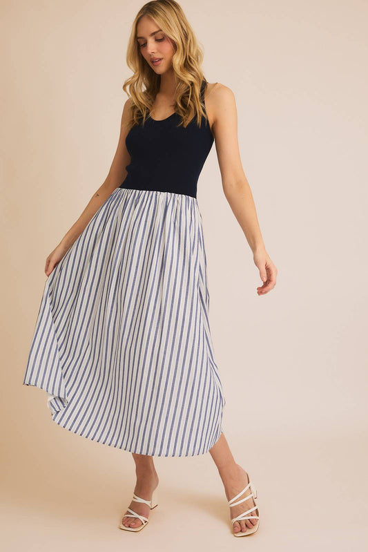 Knit & Woven Maxi Dress