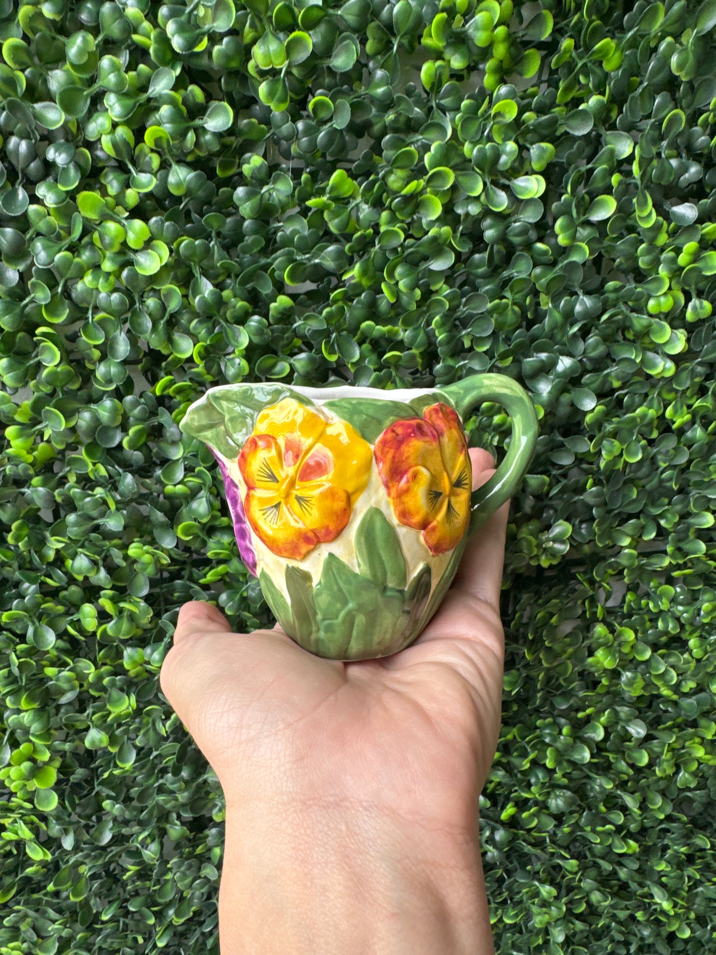 Vintage pansy Creamer cup