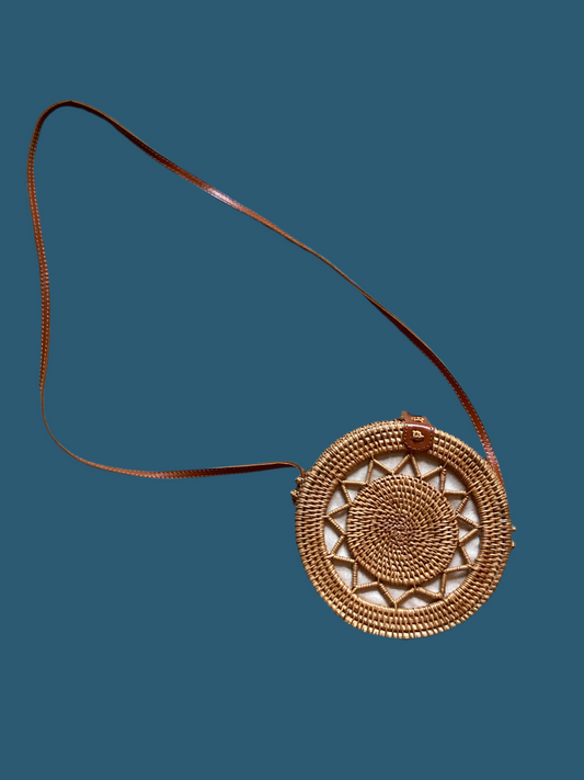 Rattan shoulder Bag