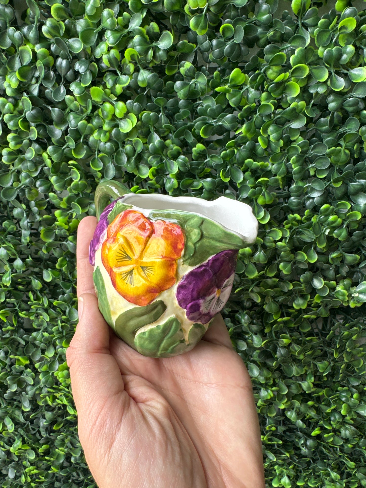 Vintage pansy Creamer cup