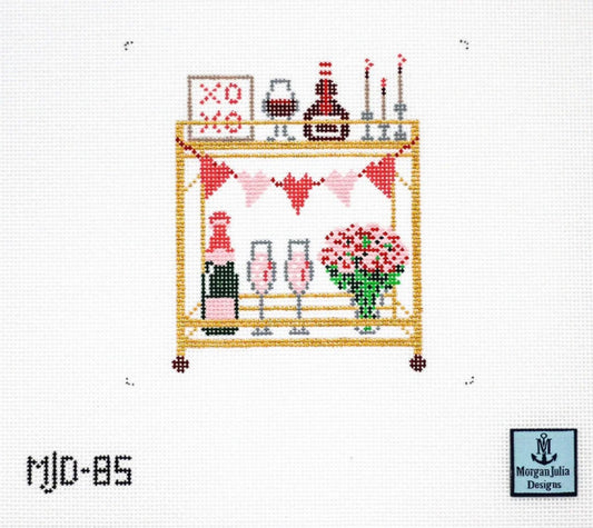 Valentine’s Day ￼bar cart
