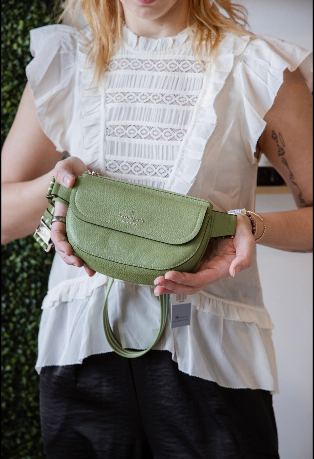 PL Kate Spade Green Belt Bag