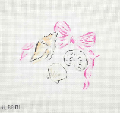 18 Bow with Sea Shells canvas