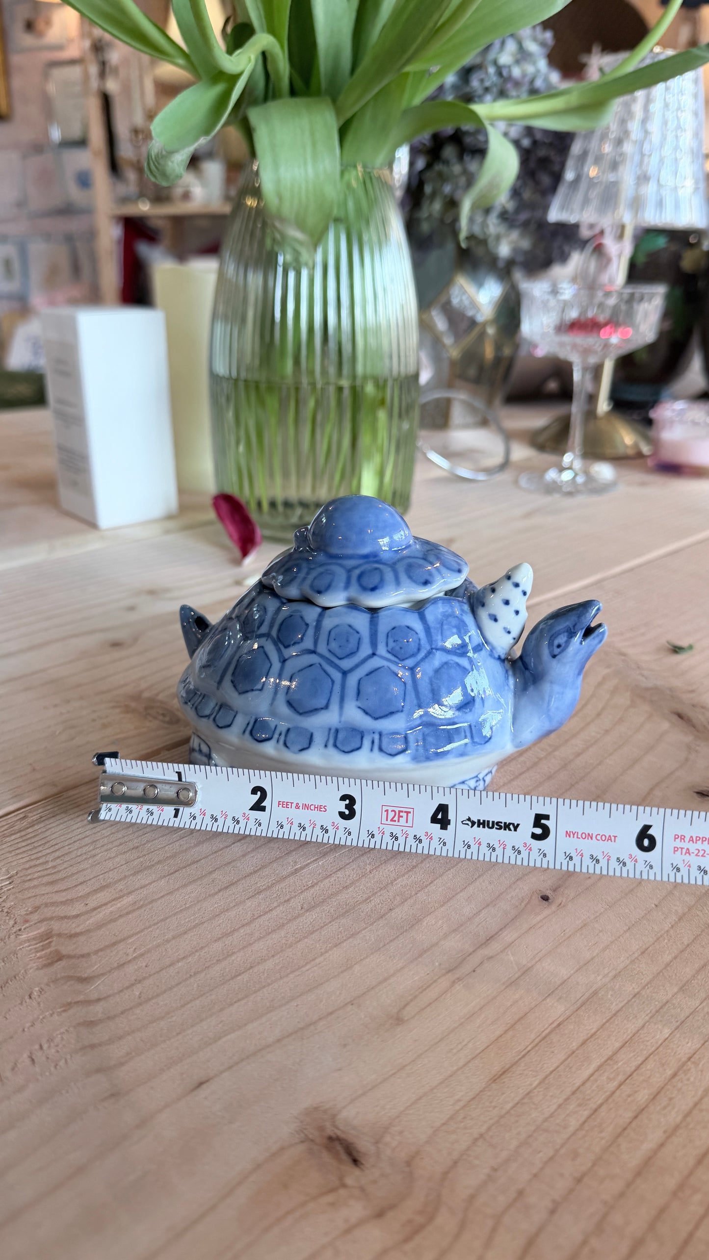 Blue Ceramic Turtle Teapot
