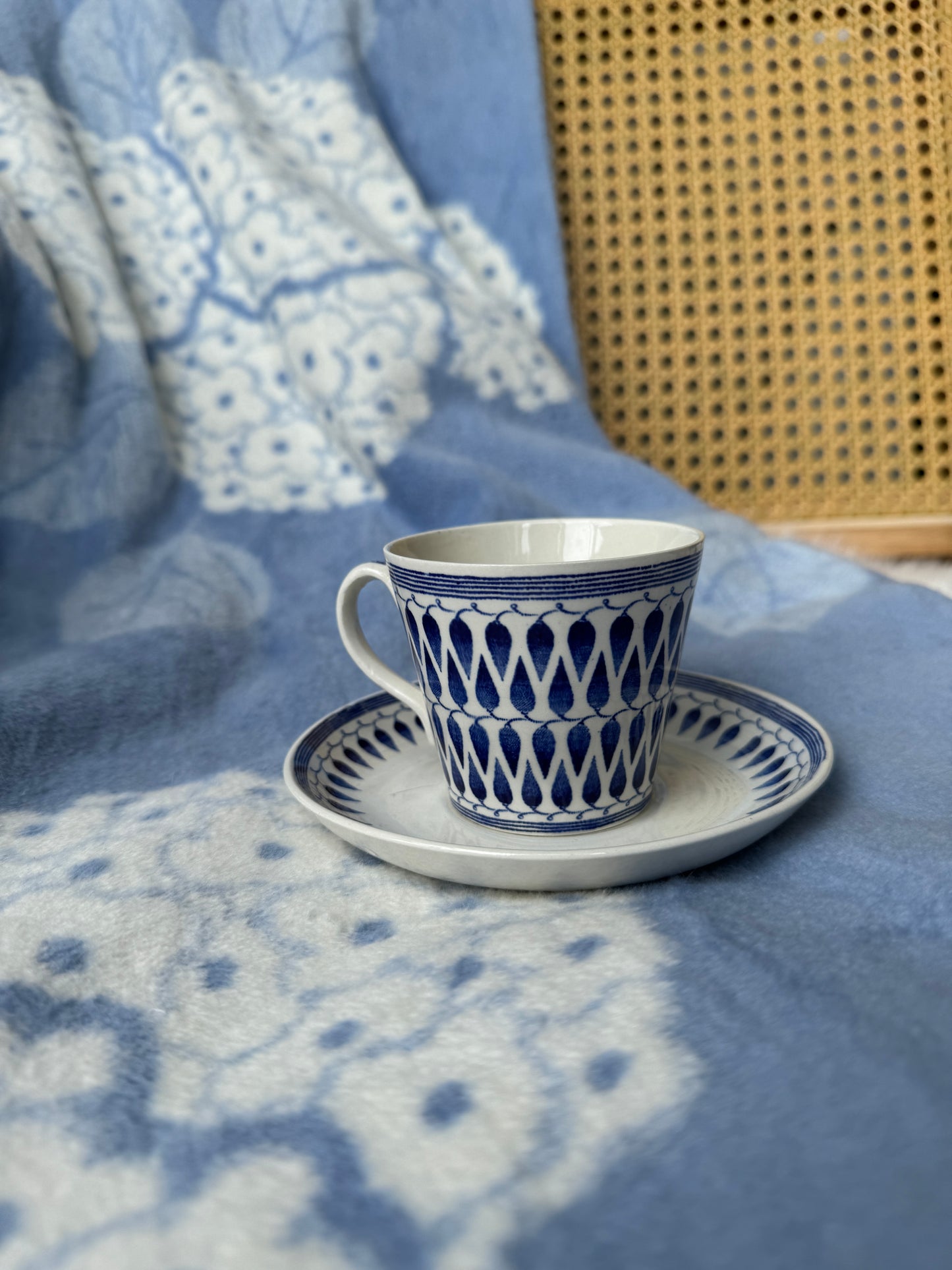 Blue teacup