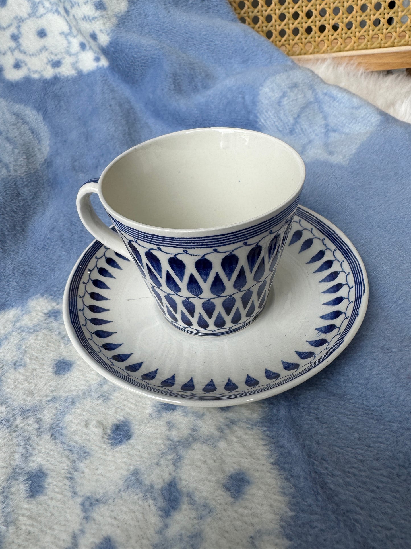 Blue teacup