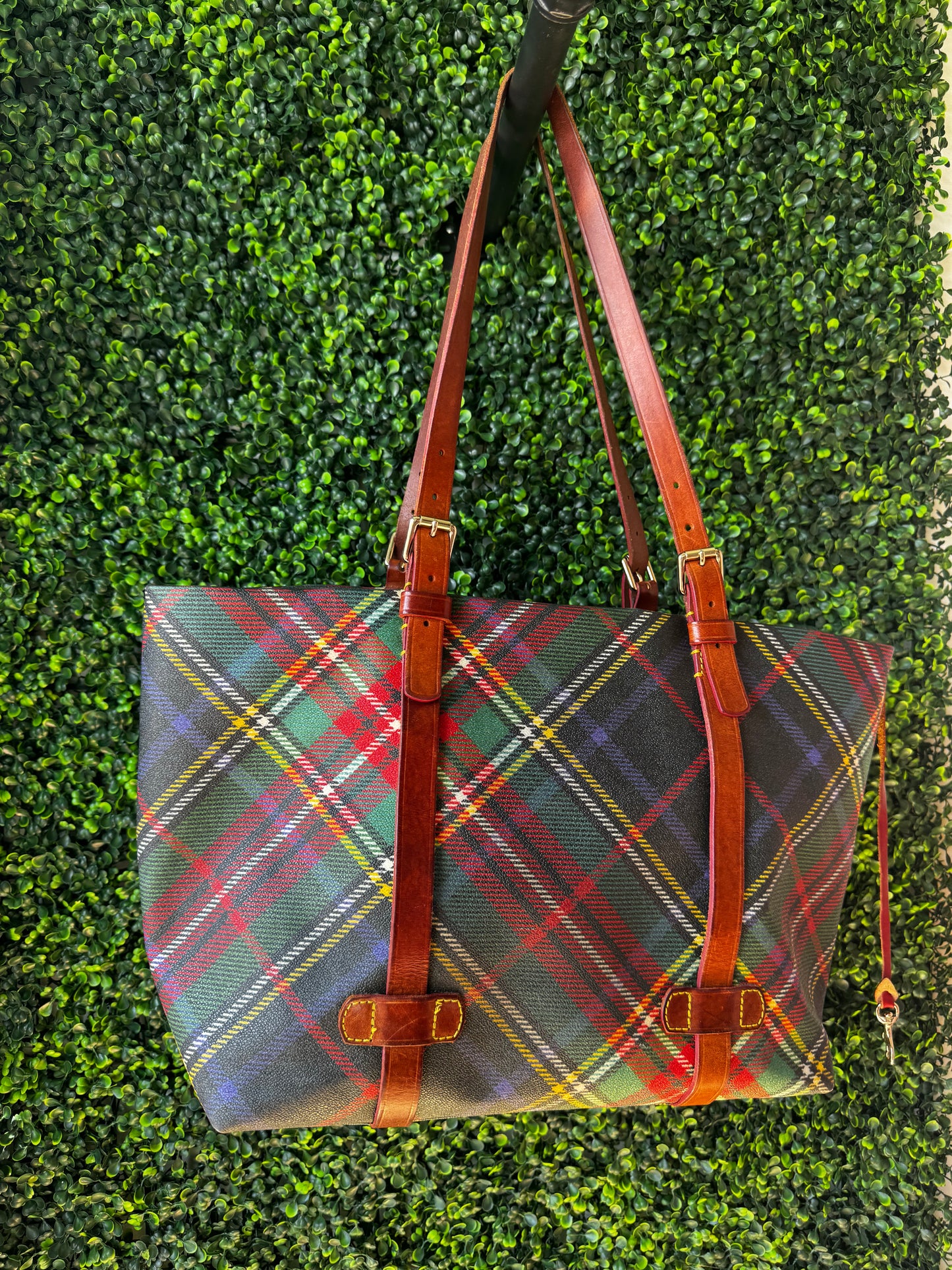 PL DB Tartan purse