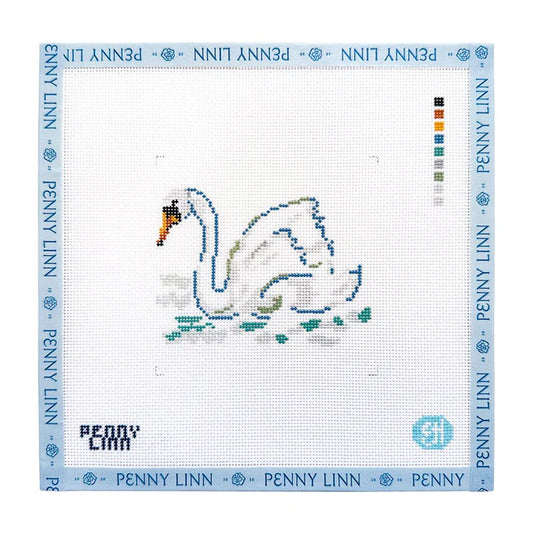 Swan Swimming Canvas