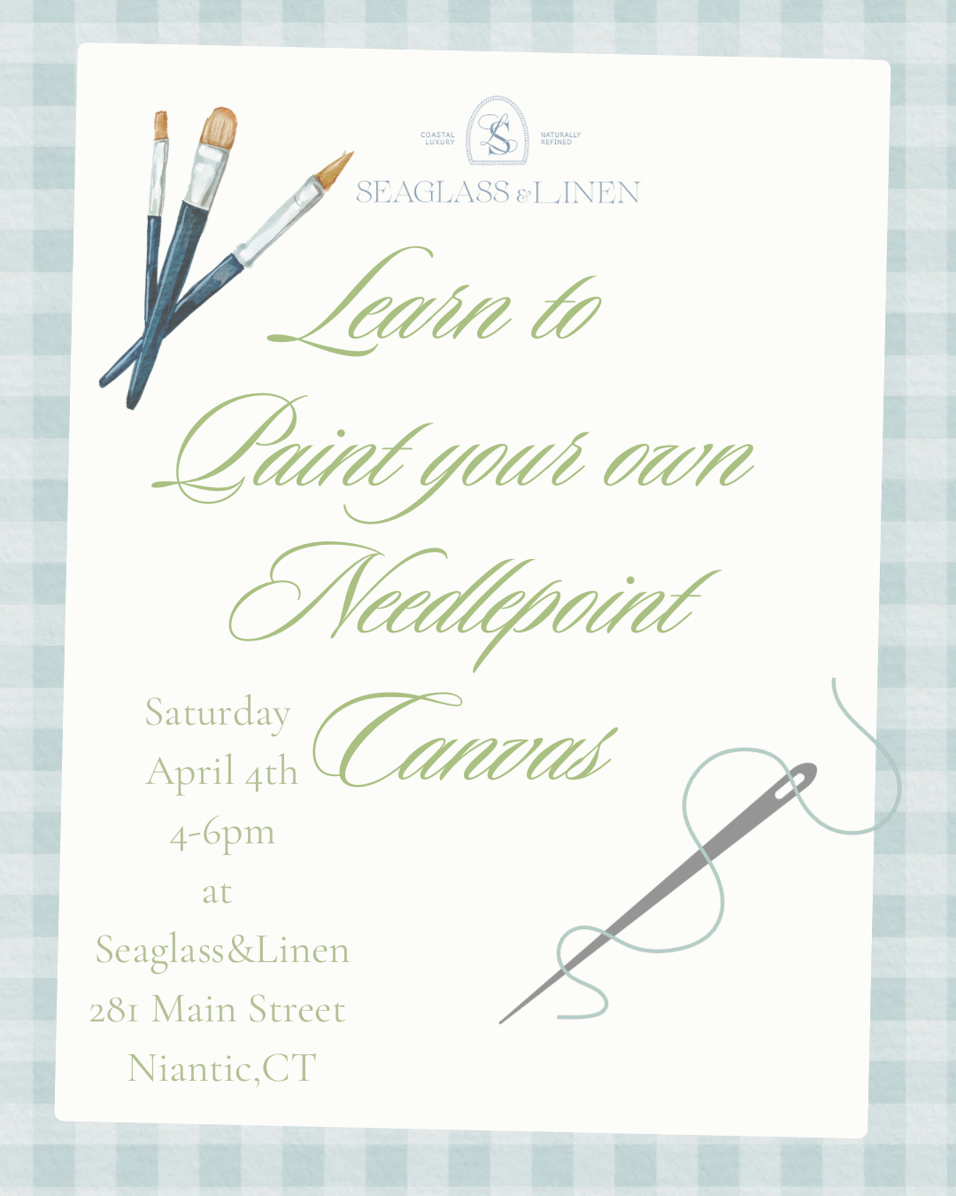 Learn to paint a canvas class April 4th