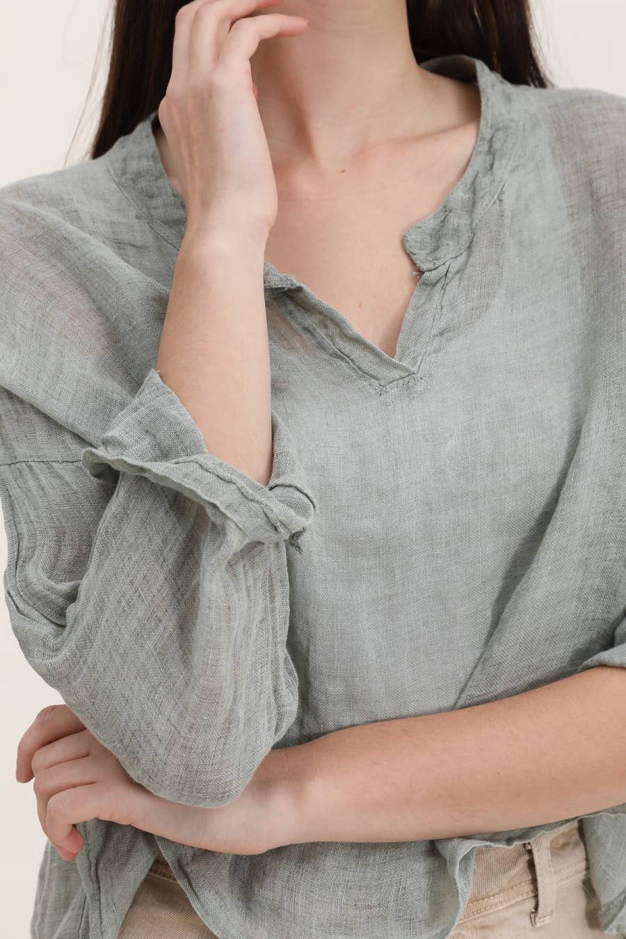 Midnight Muse Linen Gauze Top