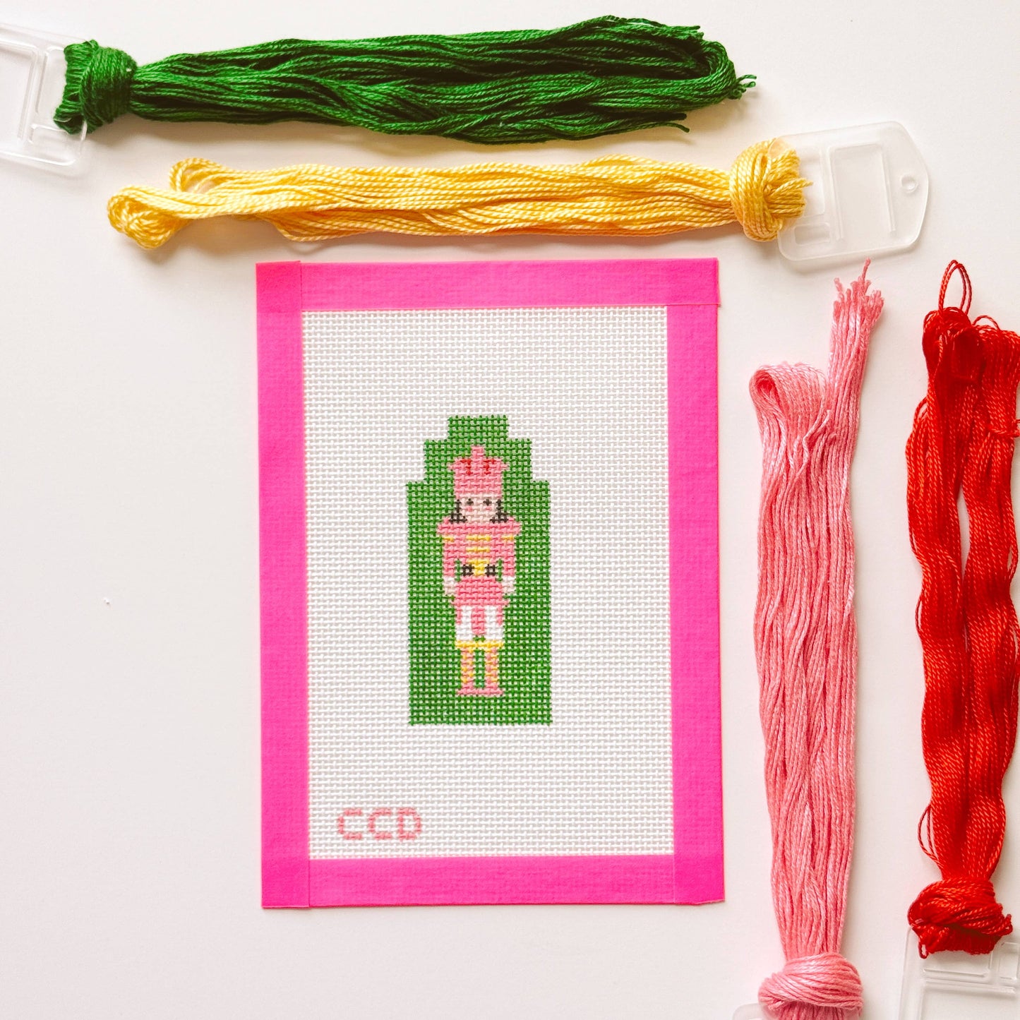 Hand Painted Nutcracker 4” Needlepoint Canvas 13 Mesh