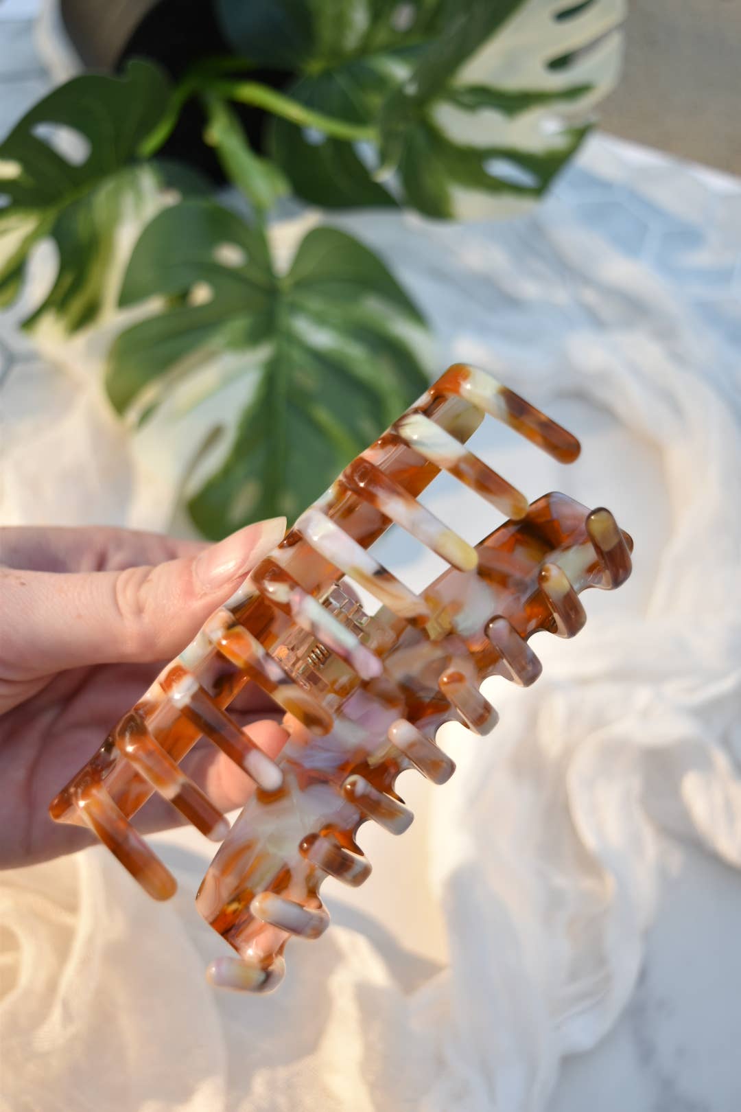 Rectangle All Acetate Claws- Extra Large Hair Clips Claws : Venus Sunray