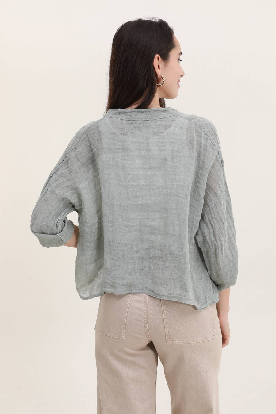 Midnight Muse Linen Gauze Top