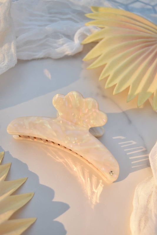 Swan French Claw in Opal